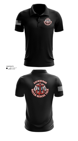 Short Sleeve Performance Polo, Edinburgh Water Rescue, Fire Department, Teamtime, Team time, sublimation, custom sports apparel, team uniforms, spirit wear, spiritwear, sports uniforms, custom shirts, team store, custom team store, fundraiser sports, apparel fundraiser