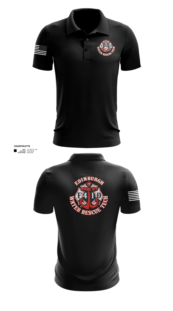 Short Sleeve Performance Polo, Edinburgh Water Rescue, Fire Department, Teamtime, Team time, sublimation, custom sports apparel, team uniforms, spirit wear, spiritwear, sports uniforms, custom shirts, team store, custom team store, fundraiser sports, apparel fundraiser