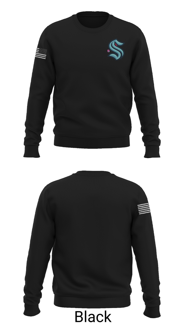 Crew Neck Sweatshirt, Kraken, Ice Hockey, Teamtime, Team time, sublimation, custom sports apparel, team uniforms, spirit wear, spiritwear, sports uniforms, custom shirts, team store, custom team store, fundraiser sports, apparel fundraiser