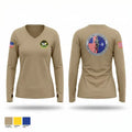 108th PAD 59402608 Women's Long Sleeve V-neck Shirt - 1