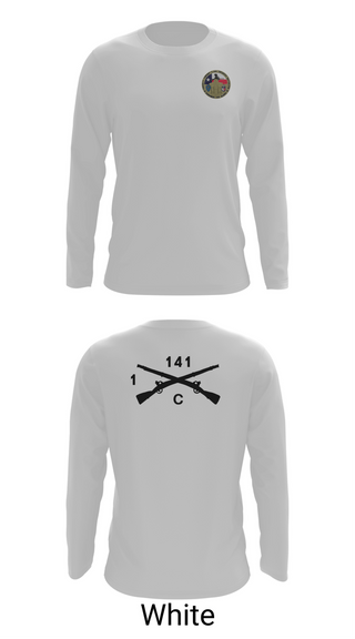 Long Sleeve Performance Shirt, C Co 1-141 IN, Army, Teamtime, Team time, sublimation, custom sports apparel, team uniforms, spirit wear, spiritwear, sports uniforms, custom shirts, team store, custom team store, fundraiser sports, apparel fundraiser