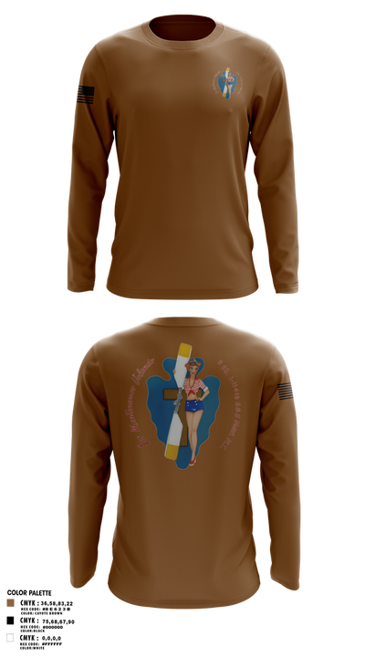 B Co. 1/114th polo Long Sleeve Performance Shirt 1