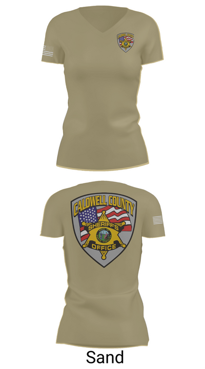 Caldwell County Sheriff's Office 64628956 Women's Short Sleeve V-neck Shirt - 84