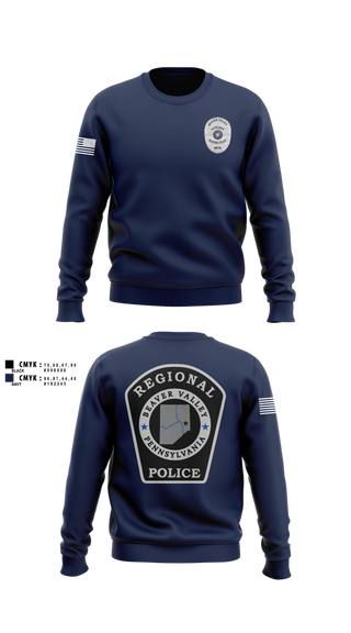 Crew Neck Sweatshirt, Beaver Valley Regional Police Department, Police, Teamtime, Team time, sublimation, custom sports apparel, team uniforms, spirit wear, spiritwear, sports uniforms, custom shirts, team store, custom team store, fundraiser sports, apparel fundraiser