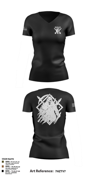 Womens Short Sleeve Vneck Shirt, , National Guard, Teamtime, Team time, sublimation, custom sports apparel, team uniforms, spirit wear, spiritwear, sports uniforms, custom shirts, team store, custom team store, fundraiser sports, apparel fundraiser