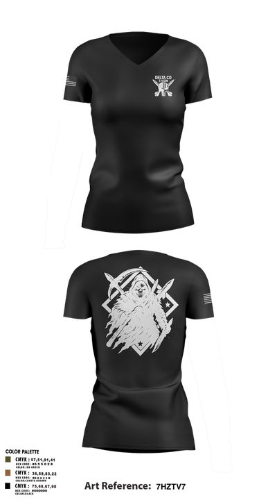 D CO 2-153 Women's Short Sleeve V-neck Shirt - 3