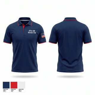 Short Sleeve Performance Polo, City Of Greer FD, Fire Department, Teamtime, Team time, sublimation, custom sports apparel, team uniforms, spirit wear, spiritwear, sports uniforms, custom shirts, team store, custom team store, fundraiser sports, apparel fundraiser