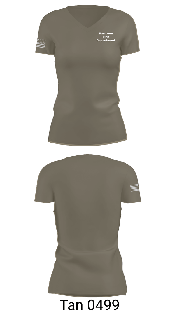 Womens Short Sleeve Vneck Shirt, San Leon Fire Department, Fire Department, Teamtime, Team time, sublimation, custom sports apparel, team uniforms, spirit wear, spiritwear, sports uniforms, custom shirts, team store, custom team store, fundraiser sports, apparel fundraiser