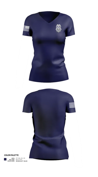 Womens Short Sleeve Vneck Shirt, Des Arc Police Department, Police, Teamtime, Team time, sublimation, custom sports apparel, team uniforms, spirit wear, spiritwear, sports uniforms, custom shirts, team store, custom team store, fundraiser sports, apparel fundraiser