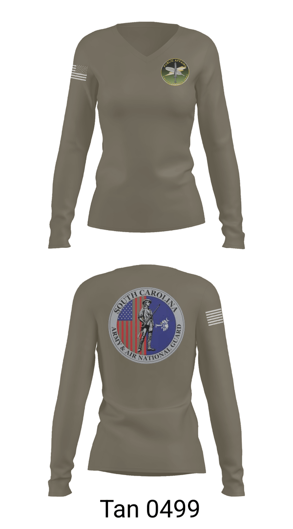 Womens Long Sleeve Vneck Shirt, 108th PAD, Army, Teamtime, Team time, sublimation, custom sports apparel, team uniforms, spirit wear, spiritwear, sports uniforms, custom shirts, team store, custom team store, fundraiser sports, apparel fundraiser