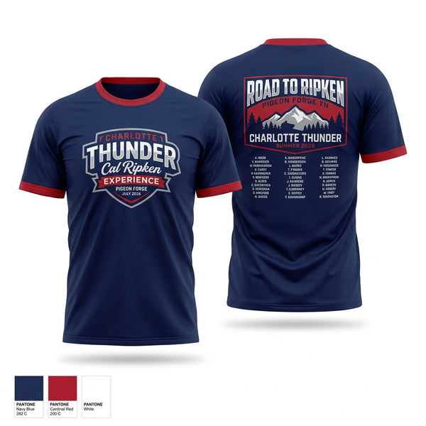 Short Sleeve Performance Shirt, Charlotte Thunder, Baseball, Teamtime, Team time, sublimation, custom sports apparel, team uniforms, spirit wear, spiritwear, sports uniforms, custom shirts, team store, custom team store, fundraiser sports, apparel fundraiser