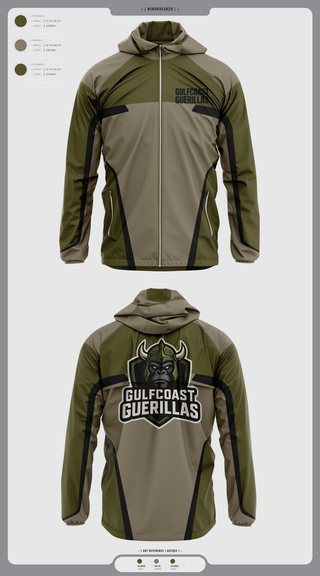 Windbreaker, Gulfcoast Guerillas, , Teamtime, Team time, sublimation, custom sports apparel, team uniforms, spirit wear, spiritwear, sports uniforms, custom shirts, team store, custom team store, fundraiser sports, apparel fundraiser