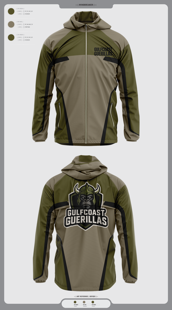 Windbreaker, Gulfcoast Guerillas, , Teamtime, Team time, sublimation, custom sports apparel, team uniforms, spirit wear, spiritwear, sports uniforms, custom shirts, team store, custom team store, fundraiser sports, apparel fundraiser