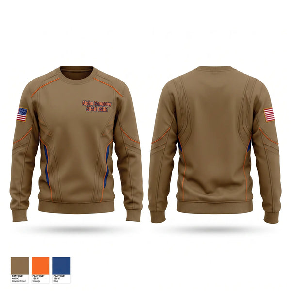 Crew Neck Sweatshirt, Alpha Company 304th ESB-E, Army, Teamtime, Team time, sublimation, custom sports apparel, team uniforms, spirit wear, spiritwear, sports uniforms, custom shirts, team store, custom team store, fundraiser sports, apparel fundraiser