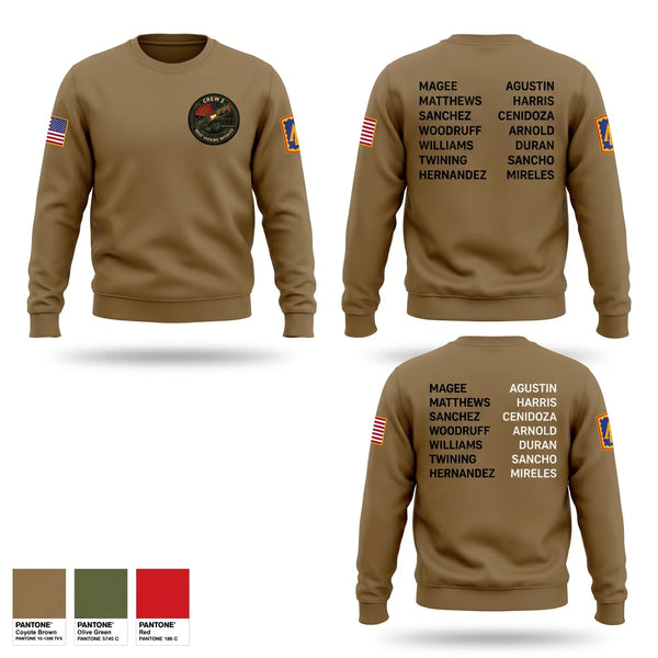 Crew Neck Sweatshirt, Meat Seeking Missiles, Army, Teamtime, Team time, sublimation, custom sports apparel, team uniforms, spirit wear, spiritwear, sports uniforms, custom shirts, team store, custom team store, fundraiser sports, apparel fundraiser