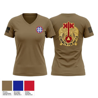 Womens Short Sleeve Vneck Shirt, 373rd CSSB, Army, Teamtime, Team time, sublimation, custom sports apparel, team uniforms, spirit wear, spiritwear, sports uniforms, custom shirts, team store, custom team store, fundraiser sports, apparel fundraiser