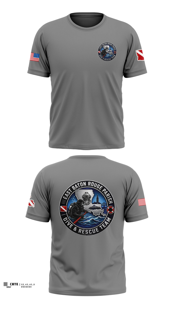 Old School Cotton Feel Shirt, East Baton Rouge Parish Dive & Rescue Team, Fire Department, Teamtime, Team time, sublimation, custom sports apparel, team uniforms, spirit wear, spiritwear, sports uniforms, custom shirts, team store, custom team store, fundraiser sports, apparel fundraiser