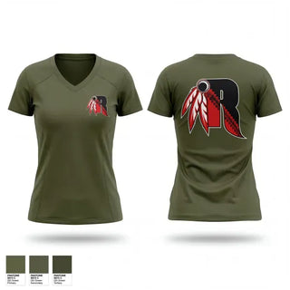 Womens Short Sleeve Vneck Shirt, Rahway Indians, Wrestling, Teamtime, Team time, sublimation, custom sports apparel, team uniforms, spirit wear, spiritwear, sports uniforms, custom shirts, team store, custom team store, fundraiser sports, apparel fundraiser