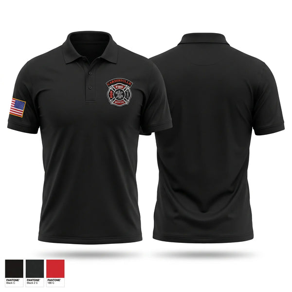 Short Sleeve Performance Polo, Carsonville Fire & Rescue, Fire Department, Teamtime, Team time, sublimation, custom sports apparel, team uniforms, spirit wear, spiritwear, sports uniforms, custom shirts, team store, custom team store, fundraiser sports, apparel fundraiser