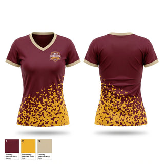 Womens Short Sleeve Vneck Shirt, East Ouachita All Stars, Baseball, Teamtime, Team time, sublimation, custom sports apparel, team uniforms, spirit wear, spiritwear, sports uniforms, custom shirts, team store, custom team store, fundraiser sports, apparel fundraiser