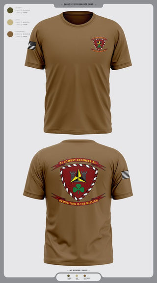 Short Sleeve Performance Shirt, 3d Combat Engineer Battalion, , Teamtime, Team time, sublimation, custom sports apparel, team uniforms, spirit wear, spiritwear, sports uniforms, custom shirts, team store, custom team store, fundraiser sports, apparel fundraiser