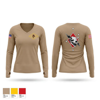 Womens Long Sleeve Vneck Shirt, 226 k9, Army, Teamtime, Team time, sublimation, custom sports apparel, team uniforms, spirit wear, spiritwear, sports uniforms, custom shirts, team store, custom team store, fundraiser sports, apparel fundraiser