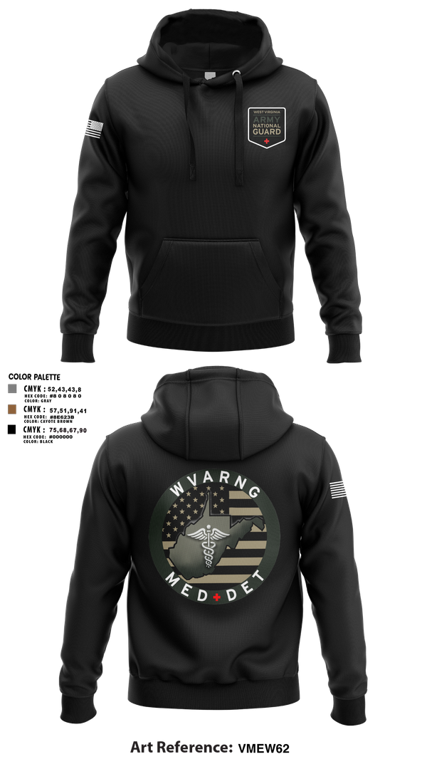 Hoodie, WV ARNG Med Det, , Teamtime, Team time, sublimation, custom sports apparel, team uniforms, spirit wear, spiritwear, sports uniforms, custom shirts, team store, custom team store, fundraiser sports, apparel fundraiser