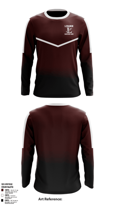 Lebanon High School Marching Band Long Sleeve Performance Shirt 1