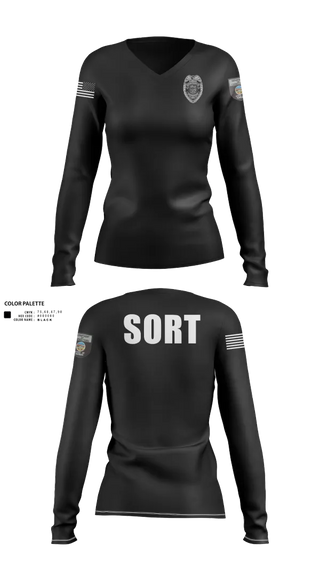 Womens Long Sleeve Vneck Shirt, SORT, , Teamtime, Team time, sublimation, custom sports apparel, team uniforms, spirit wear, spiritwear, sports uniforms, custom shirts, team store, custom team store, fundraiser sports, apparel fundraiser