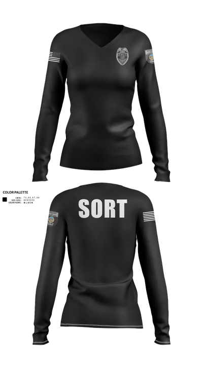 SORT 51609310 Women's Long Sleeve V-neck Shirt - 21