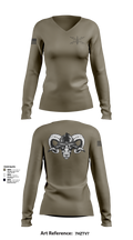 11TH CY ECT 7139343 Women's Long Sleeve V-neck Shirt - 2