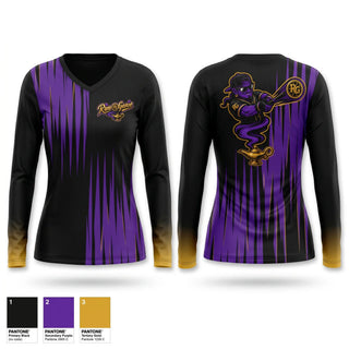 Womens Long Sleeve Vneck Shirt, Rim Genie, Softball, Teamtime, Team time, sublimation, custom sports apparel, team uniforms, spirit wear, spiritwear, sports uniforms, custom shirts, team store, custom team store, fundraiser sports, apparel fundraiser