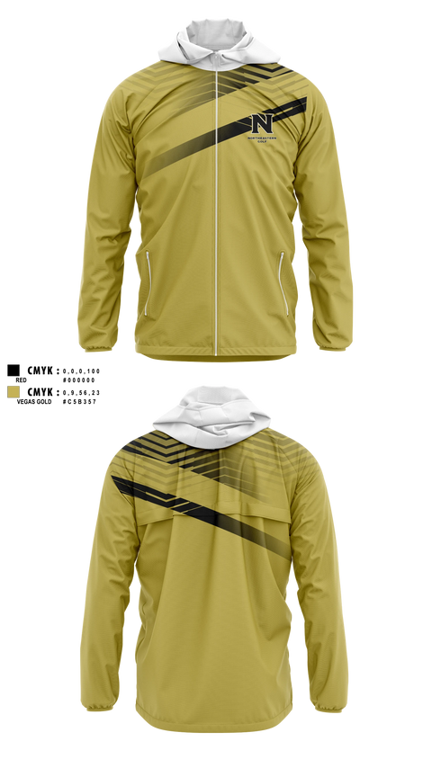Windbreaker, Northeastern Junior College Golf Team, Golf, Teamtime, Team time, sublimation, custom sports apparel, team uniforms, spirit wear, spiritwear, sports uniforms, custom shirts, team store, custom team store, fundraiser sports, apparel fundraiser