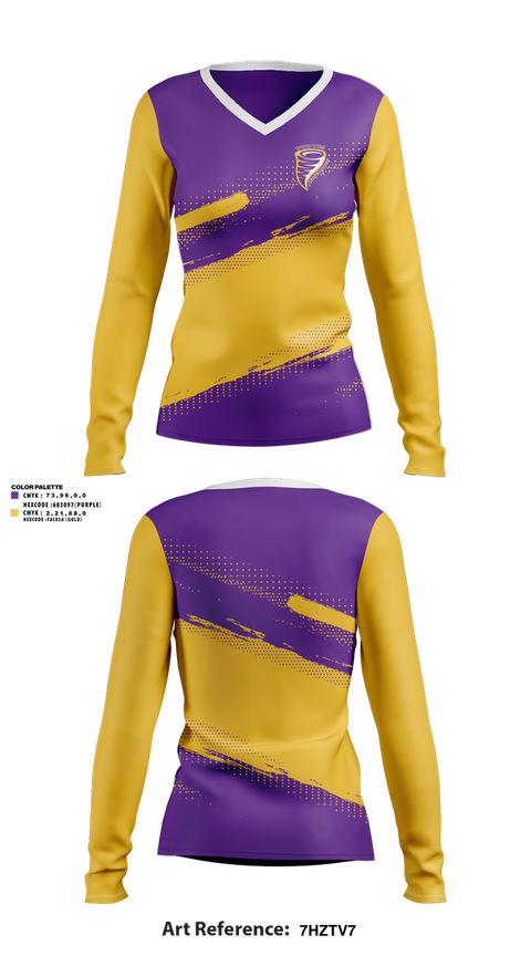 Womens Long Sleeve Vneck Shirt, Purvis Middle School Cheer, Cheer, Teamtime, Team time, sublimation, custom sports apparel, team uniforms, spirit wear, spiritwear, sports uniforms, custom shirts, team store, custom team store, fundraiser sports, apparel fundraiser