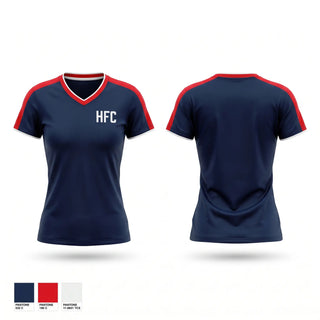 Womens Short Sleeve Vneck Shirt, HFC, Women's Soccer, Teamtime, Team time, sublimation, custom sports apparel, team uniforms, spirit wear, spiritwear, sports uniforms, custom shirts, team store, custom team store, fundraiser sports, apparel fundraiser