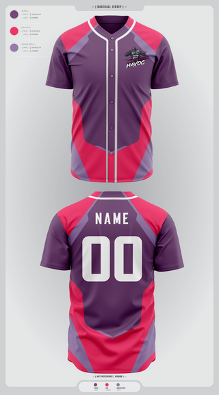 Full Button Baseball Jersey, West texas Havoc, Baseball, Teamtime, Team time, sublimation, custom sports apparel, team uniforms, spirit wear, spiritwear, sports uniforms, custom shirts, team store, custom team store, fundraiser sports, apparel fundraiser