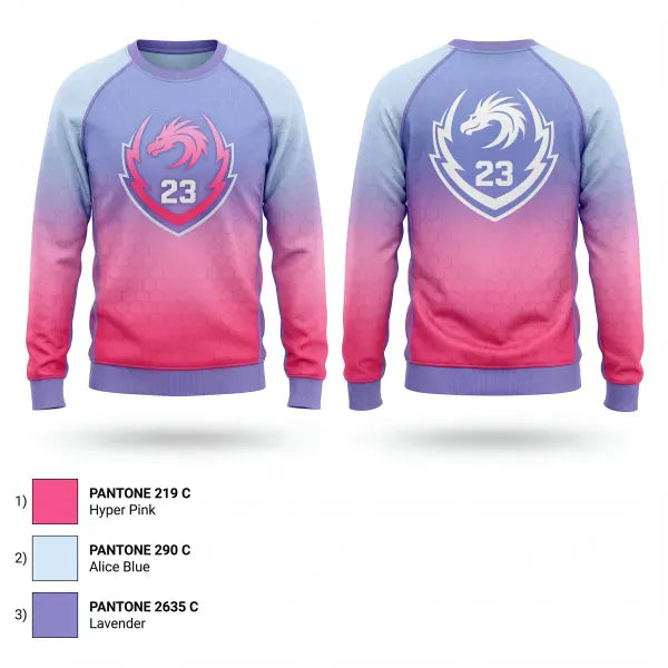 Crew Neck Sweatshirt, Dragons, , Teamtime, Team time, sublimation, custom sports apparel, team uniforms, spirit wear, spiritwear, sports uniforms, custom shirts, team store, custom team store, fundraiser sports, apparel fundraiser