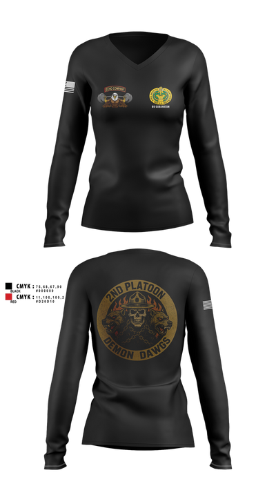 Echo Company 66068178 Women's Long Sleeve V-neck Shirt - 7