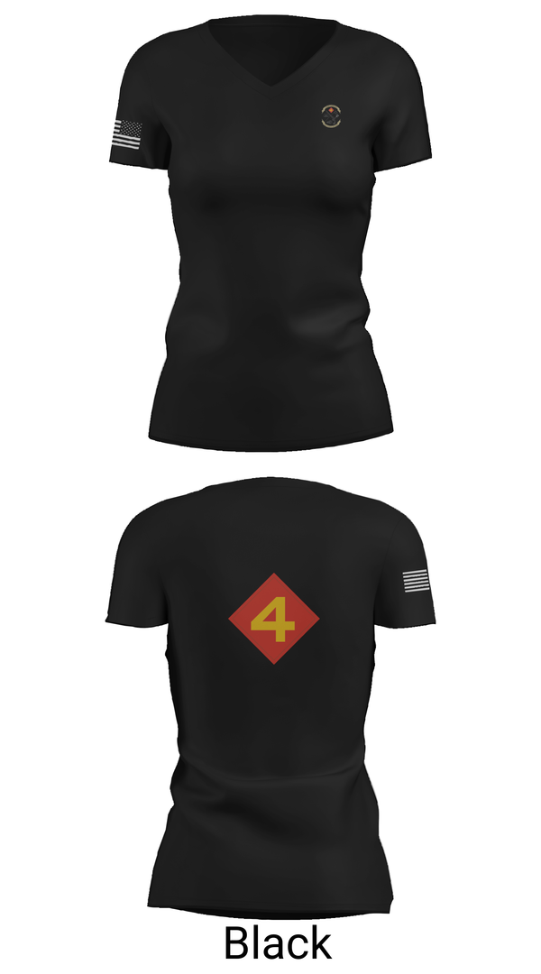Womens Short Sleeve Vneck Shirt, 14th Marine regiment 4th Marine corps division, , Teamtime, Team time, sublimation, custom sports apparel, team uniforms, spirit wear, spiritwear, sports uniforms, custom shirts, team store, custom team store, fundraiser sports, apparel fundraiser