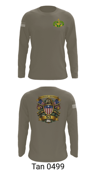 Long Sleeve Performance Shirt, 3d Regiment Cavalry, Army, Teamtime, Team time, sublimation, custom sports apparel, team uniforms, spirit wear, spiritwear, sports uniforms, custom shirts, team store, custom team store, fundraiser sports, apparel fundraiser