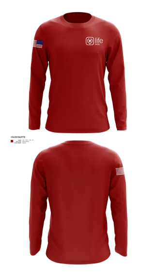 Long Sleeve Performance Shirt, Life Ride, EMS/EMT, Teamtime, Team time, sublimation, custom sports apparel, team uniforms, spirit wear, spiritwear, sports uniforms, custom shirts, team store, custom team store, fundraiser sports, apparel fundraiser