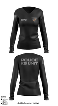 Crenshaw Police Department 63907541 Women's Long Sleeve V-neck Shirt - 2