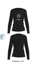 Muller Road Middle School Basketball 79179816 Women's Long Sleeve V-neck Shirt - 34