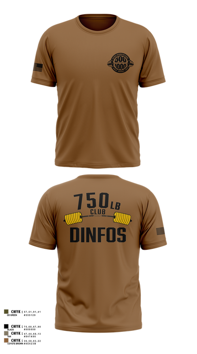DINFOS 1000LB Club 26968217 Short Sleeve Performance Shirt - 8
