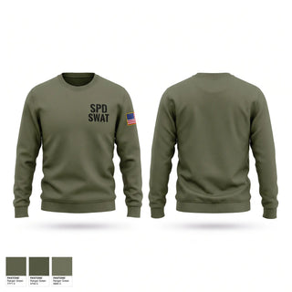 Crew Neck Sweatshirt, SPD SWAT, Fire Department, Teamtime, Team time, sublimation, custom sports apparel, team uniforms, spirit wear, spiritwear, sports uniforms, custom shirts, team store, custom team store, fundraiser sports, apparel fundraiser
