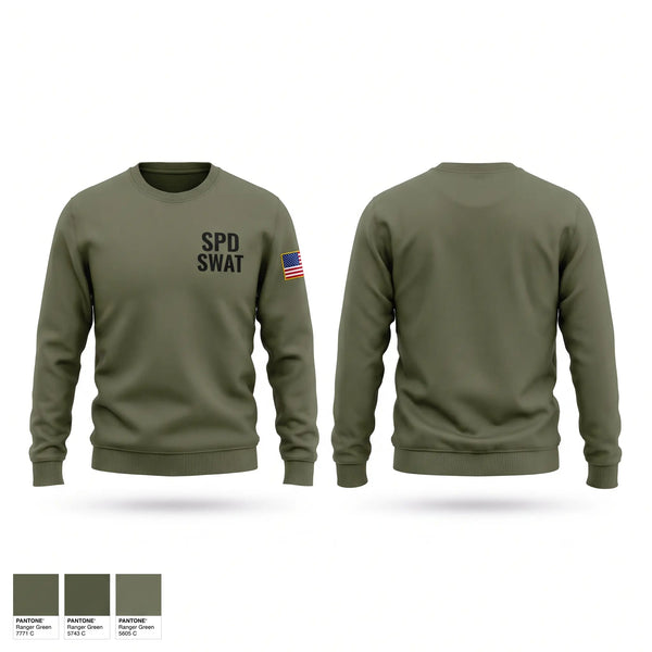 Crew Neck Sweatshirt, SPD SWAT, Fire Department, Teamtime, Team time, sublimation, custom sports apparel, team uniforms, spirit wear, spiritwear, sports uniforms, custom shirts, team store, custom team store, fundraiser sports, apparel fundraiser