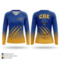 C.O.E Blue Panthers 82032063 Women's Long Sleeve V-neck Shirt - 2