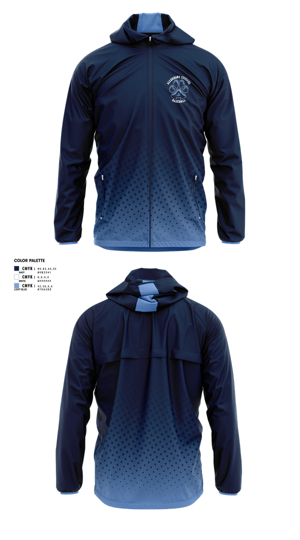 Windbreaker, Alleghany Cougars, Baseball, Teamtime, Team time, sublimation, custom sports apparel, team uniforms, spirit wear, spiritwear, sports uniforms, custom shirts, team store, custom team store, fundraiser sports, apparel fundraiser