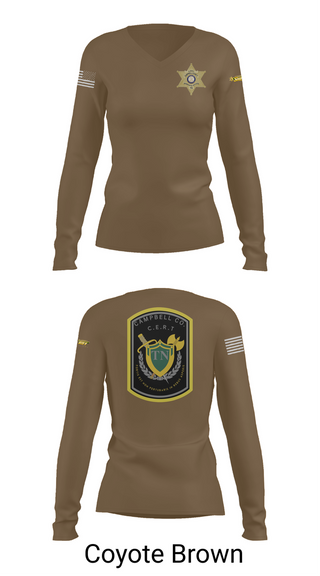 Womens Long Sleeve Vneck Shirt, C.C.S.O. CERT, , Teamtime, Team time, sublimation, custom sports apparel, team uniforms, spirit wear, spiritwear, sports uniforms, custom shirts, team store, custom team store, fundraiser sports, apparel fundraiser