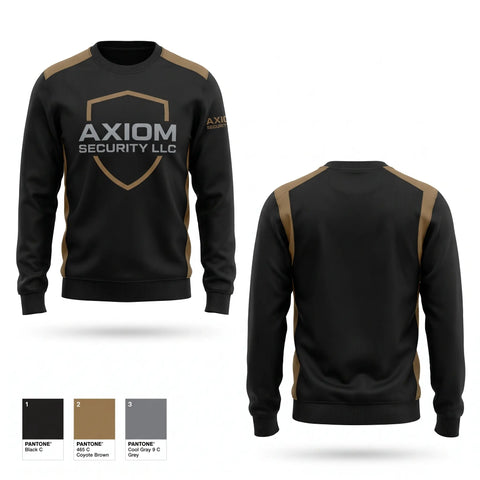 Crew Neck Sweatshirt, Axiom Security LLC, , Teamtime, Team time, sublimation, custom sports apparel, team uniforms, spirit wear, spiritwear, sports uniforms, custom shirts, team store, custom team store, fundraiser sports, apparel fundraiser